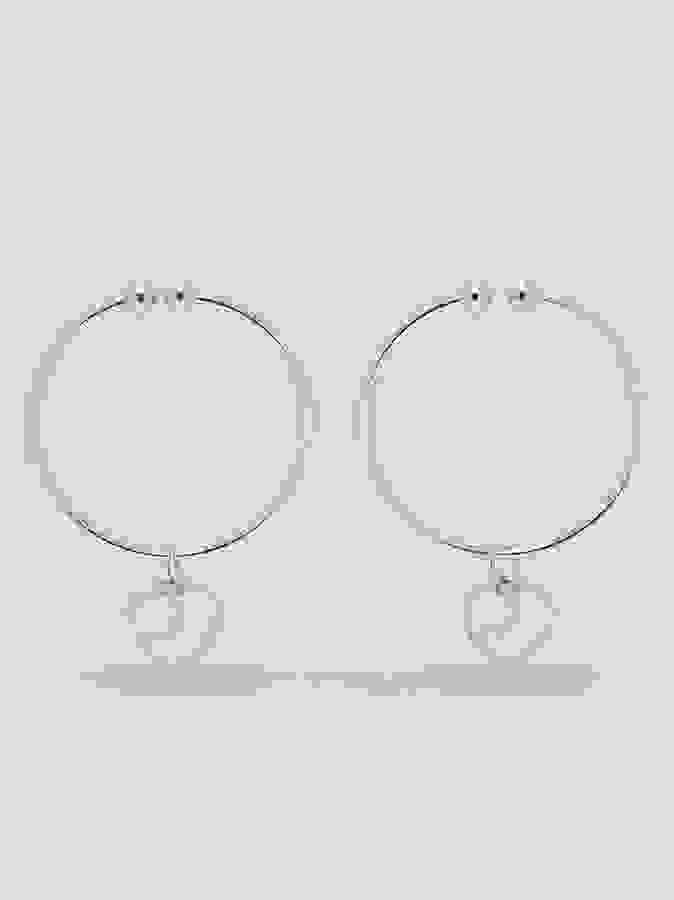 Lovehoney Tease Me Advanced Nipple Clamps with Heart Charms, Silver, hi-res